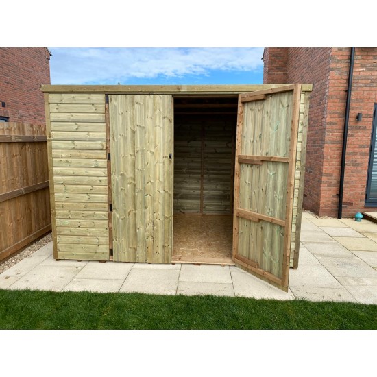 10ft x 8ft Wooden Pent Heavy Duty Shed