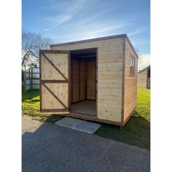  8ft x 8ft Wooden Pent Heavy Duty Shed