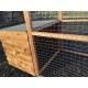 Dog Kennel & Run 12ft x 4ft x 6ft high, 2x2" 16G wire mesh felted Roof Shelter.