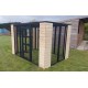 Freestanding Catio enclosure 6ft x 9ft x 6ft tall With Black 16g wire mesh & Tongue and groove boarded corners 