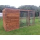 Cat Run with Raised Sleeping Box 6ft x 12ft 